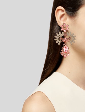 Burberry Half-Daisy Drop Earrings