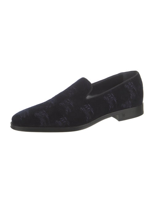 Burberry Velvet Printed Loafers