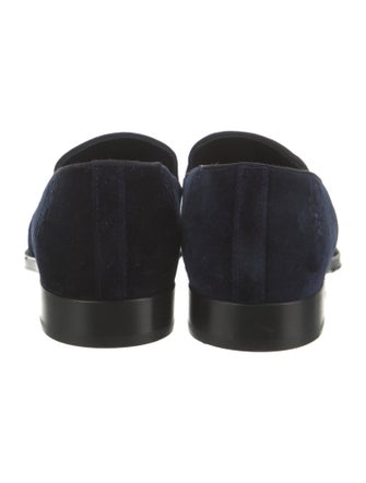 Burberry Velvet Printed Loafers