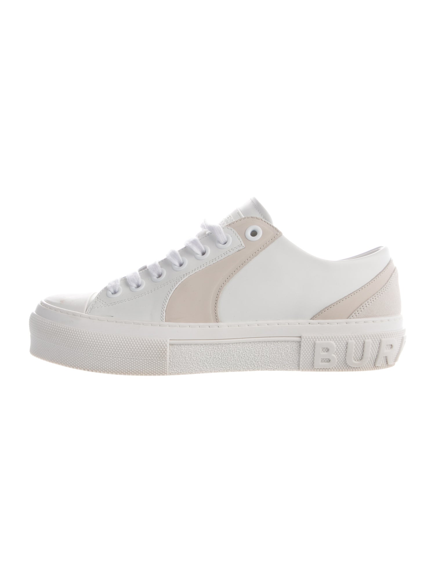 Burberry House Check Pattern Leather Sneakers