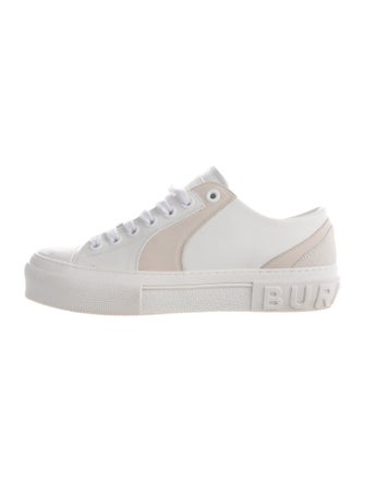 Burberry House Check Pattern Leather Sneakers