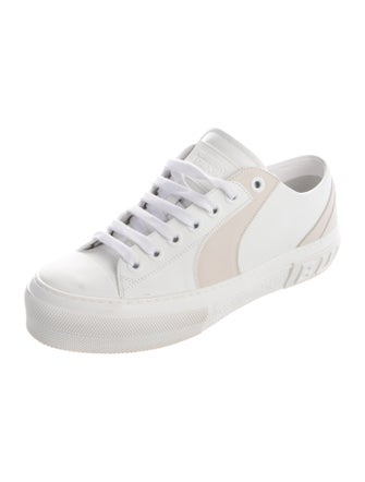 Burberry House Check Pattern Leather Sneakers