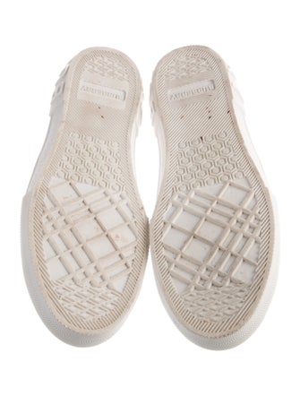 Burberry House Check Pattern Leather Sneakers