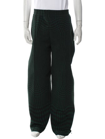 Burberry Plaid Print Corduroy Pants