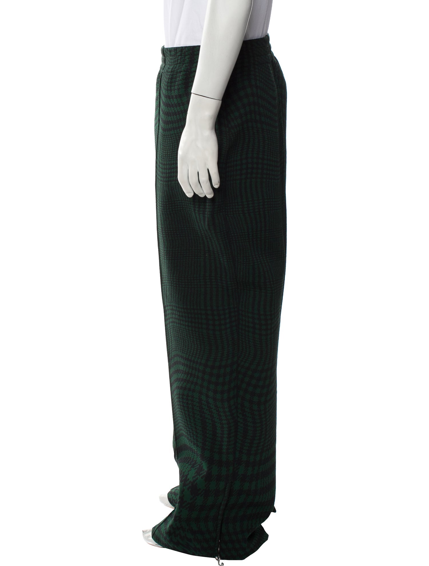 Burberry Plaid Print Corduroy Pants