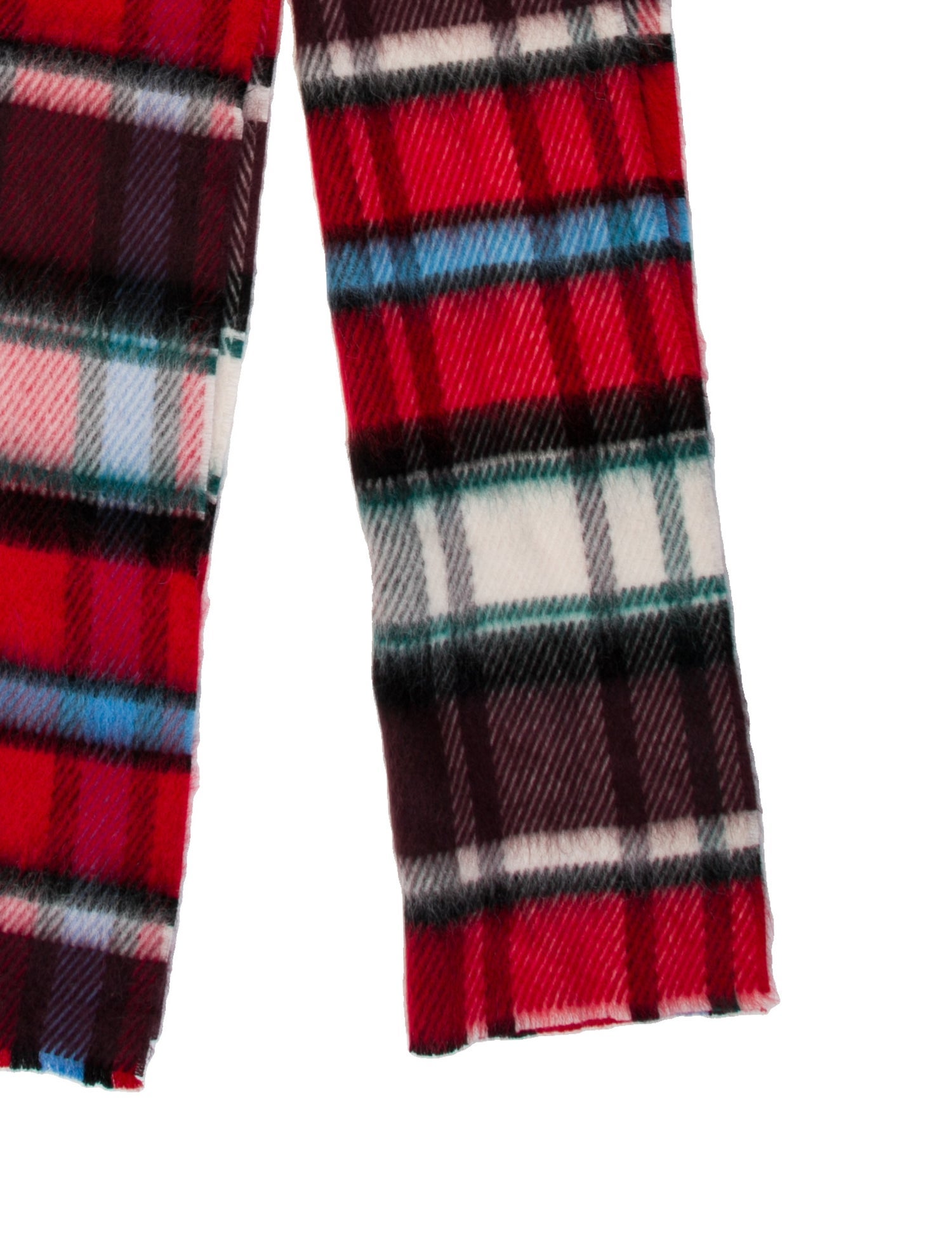 Burberry Wool Plaid Print Scarf