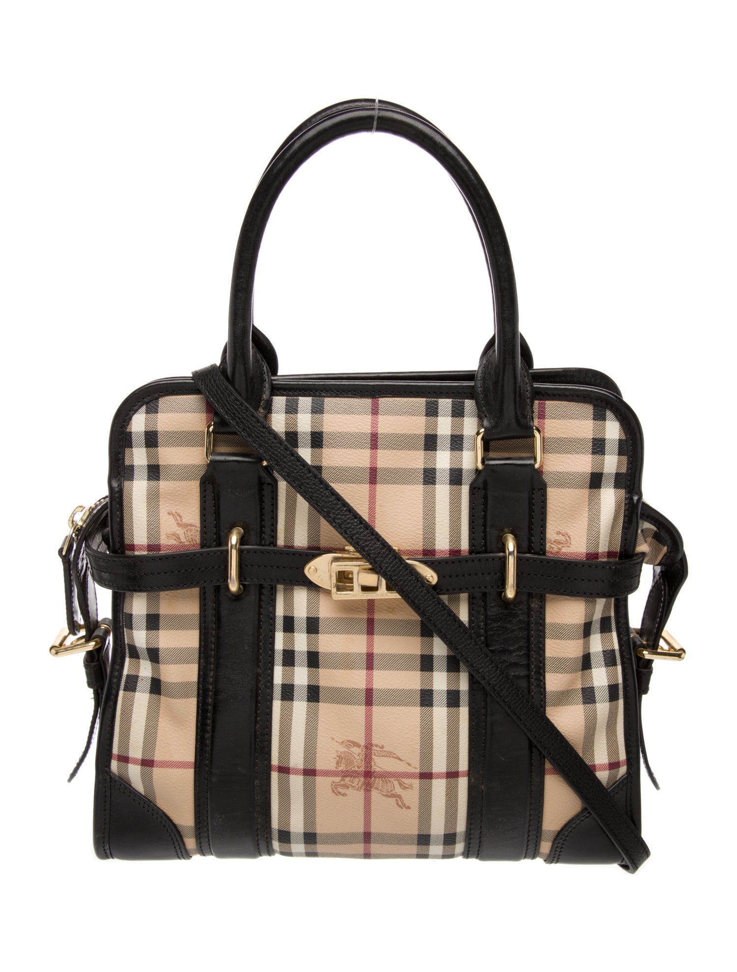 Burberry Haymarket Check Top Handle Bag