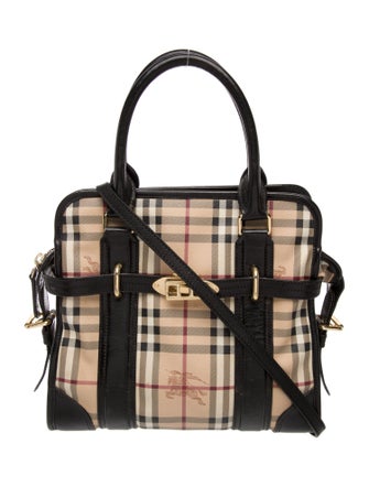 Burberry Haymarket Check Top Handle Bag