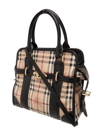 Burberry Haymarket Check Top Handle Bag