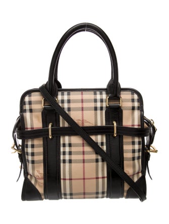Burberry Haymarket Check Top Handle Bag