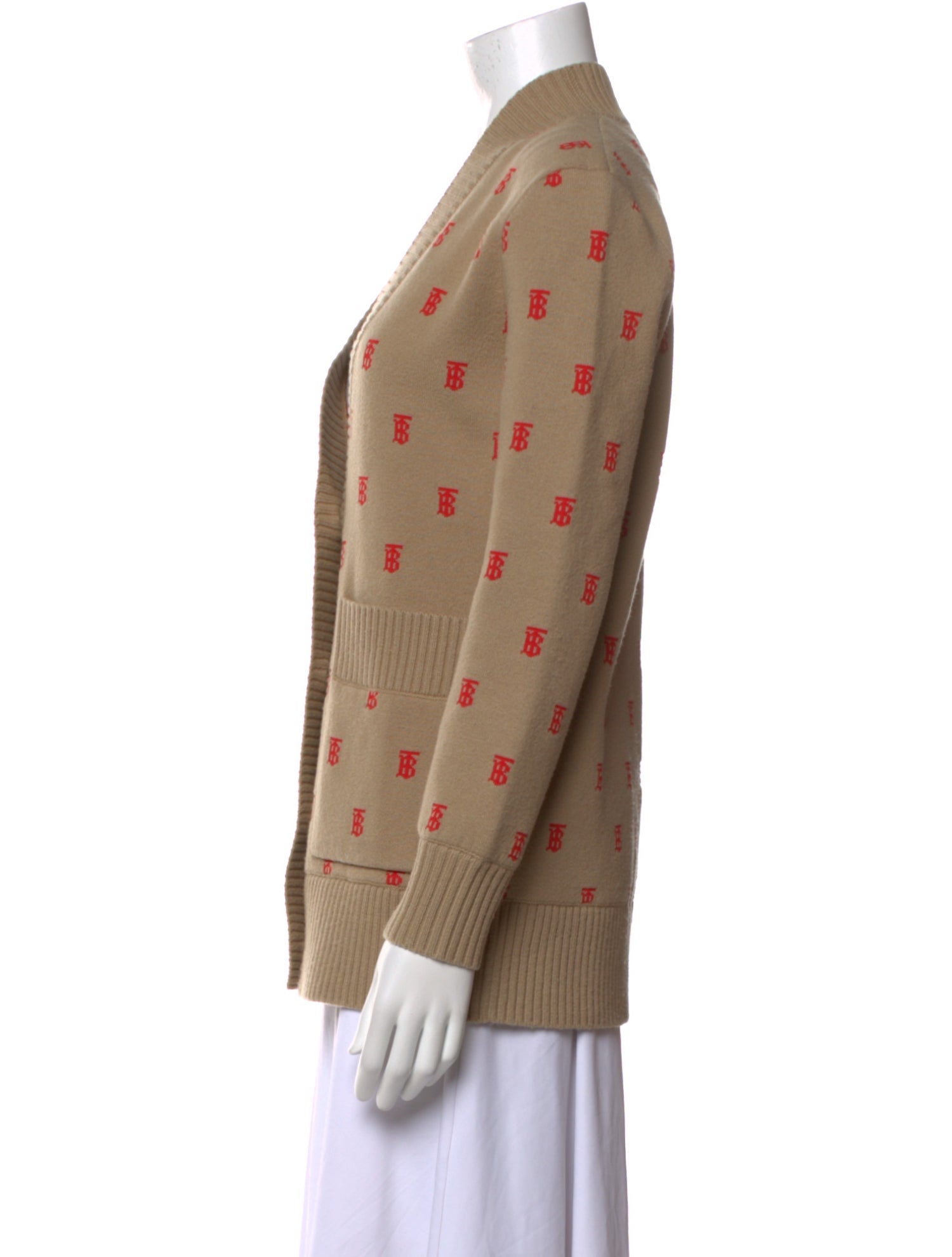 Burberry Printed V-Neck Sweater w/ Tags