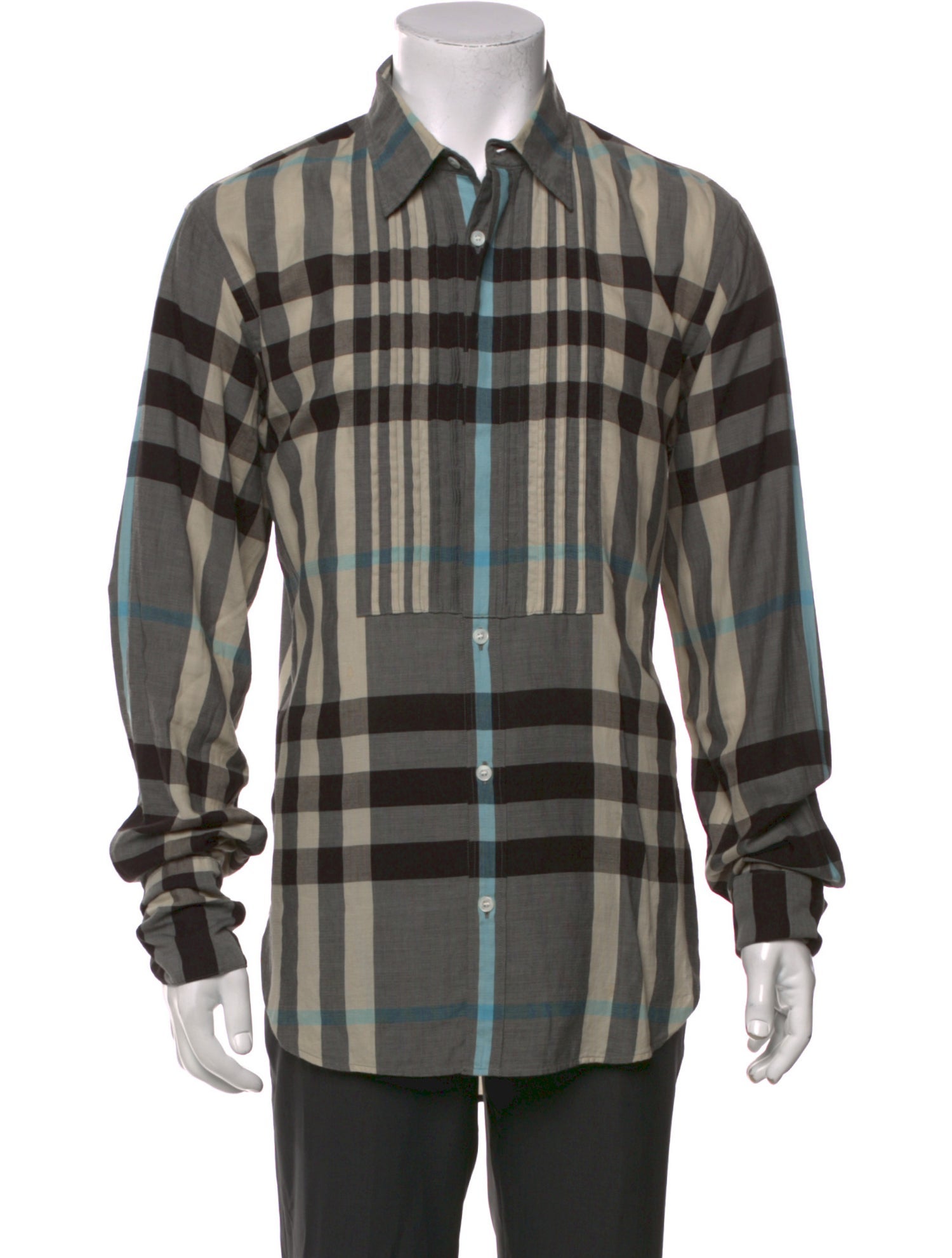 Burberry Exploded Check Pattern Long Sleeve Shirt