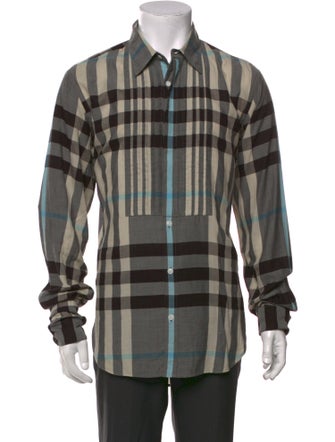 Burberry Exploded Check Pattern Long Sleeve Shirt