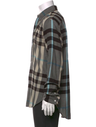 Burberry Exploded Check Pattern Long Sleeve Shirt