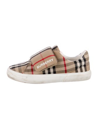 Burberry Kids' Checkprint Low Top Sneakers