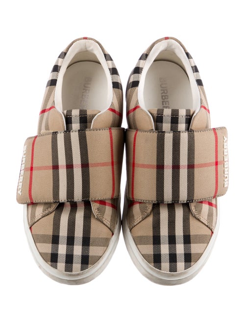 Burberry Kids' Checkprint Low Top Sneakers