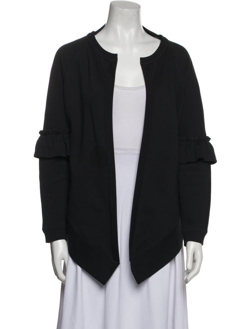 Burberry Prorsum Open Front Long Sleeve Blouse