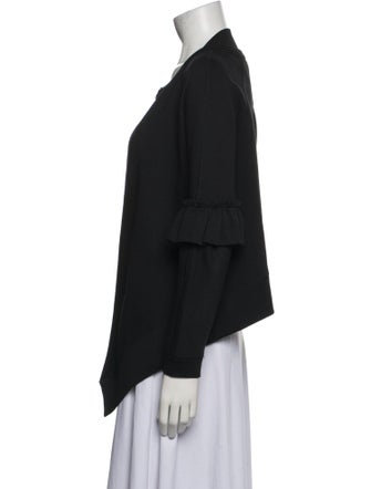 Burberry Prorsum Open Front Long Sleeve Blouse