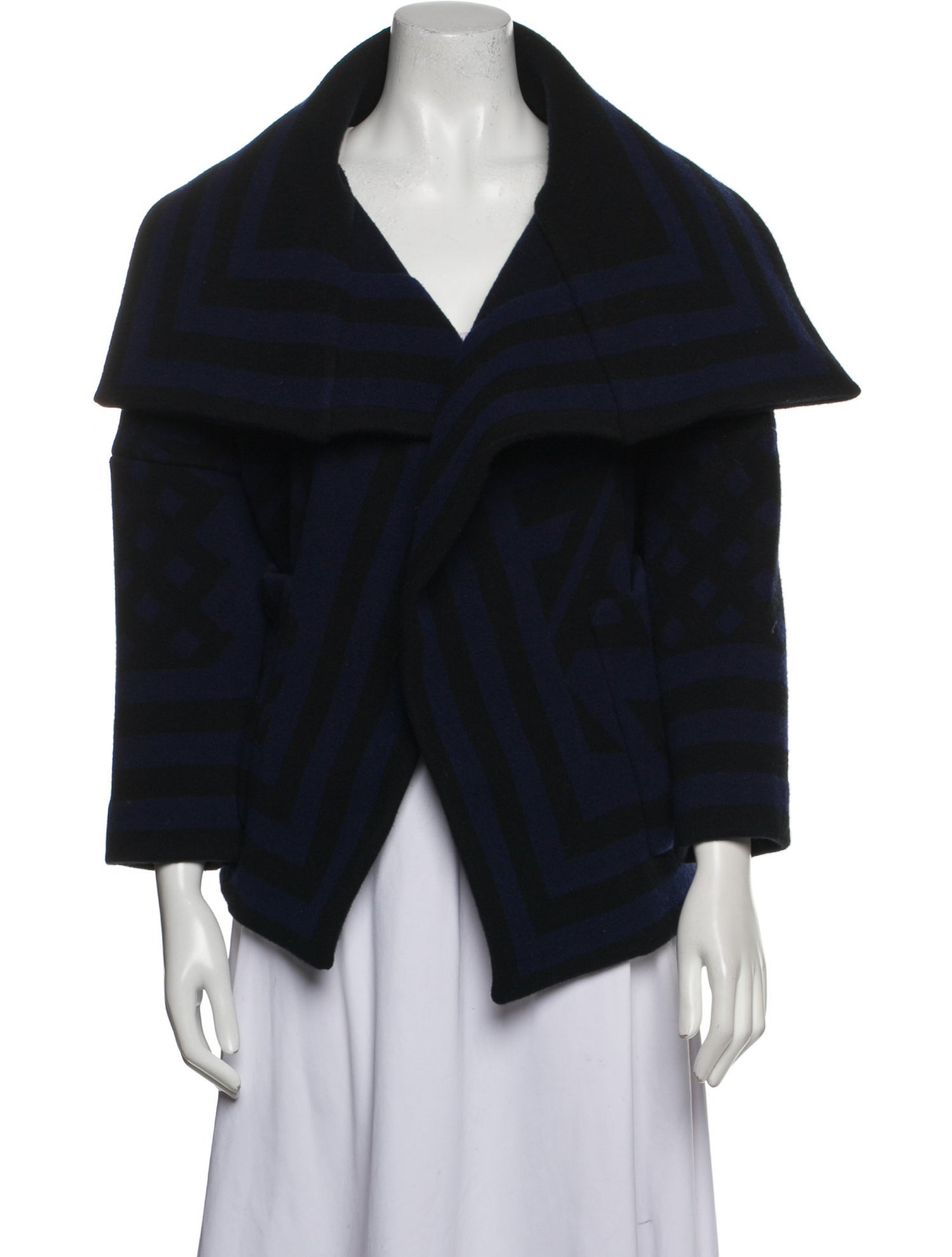 Burberry Prorsum Virgin Wool Striped Jacket