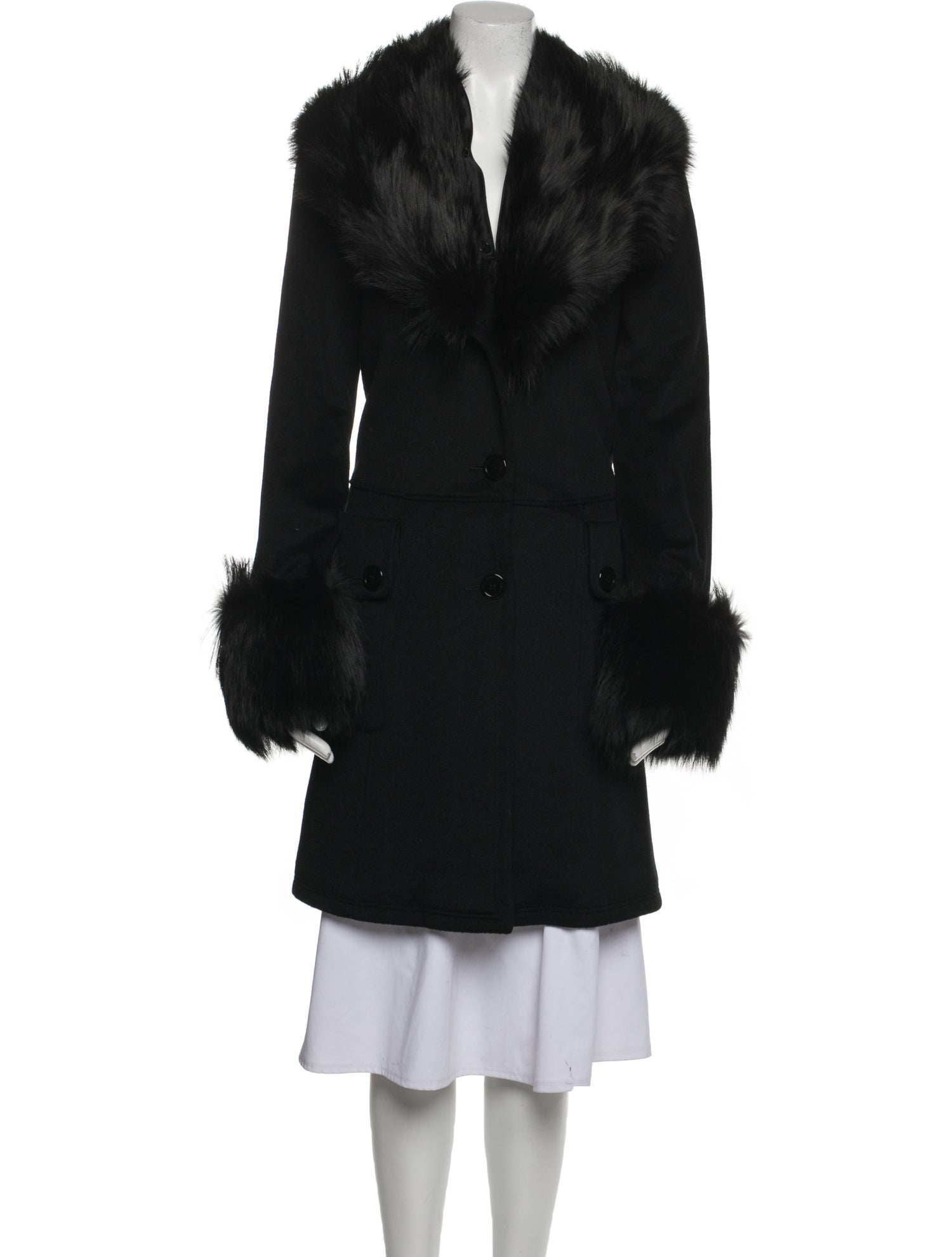Burberry Prorsum Vintage Wool Fur Coat
