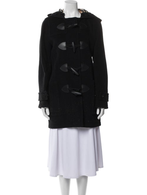 Burberry Wool Faux Fur Coat