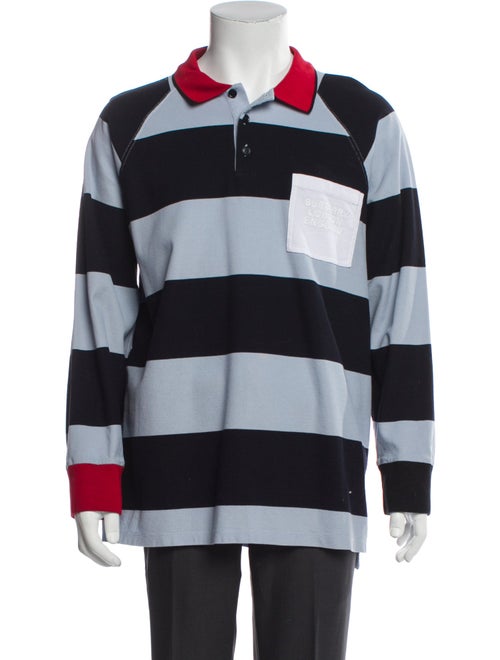 Burberry Exploded Check Pattern Crew Neck Polo Shirt