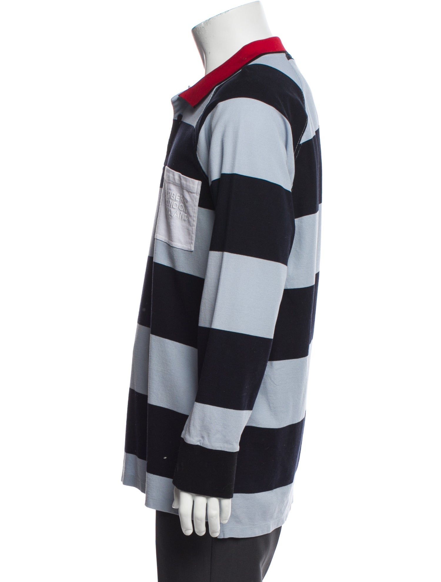 Burberry Exploded Check Pattern Crew Neck Polo Shirt