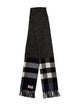 Burberry Cashmere Smoked Check Pattern Scarf