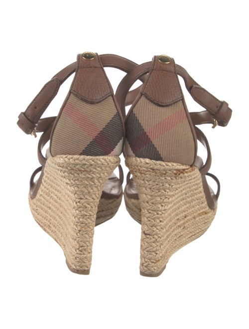 Burberry House Check Pattern Leather Espadrilles