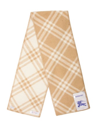 Burberry Wool Nova Check Pattern Scarf