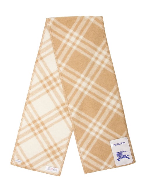 Burberry Wool Nova Check Pattern Scarf