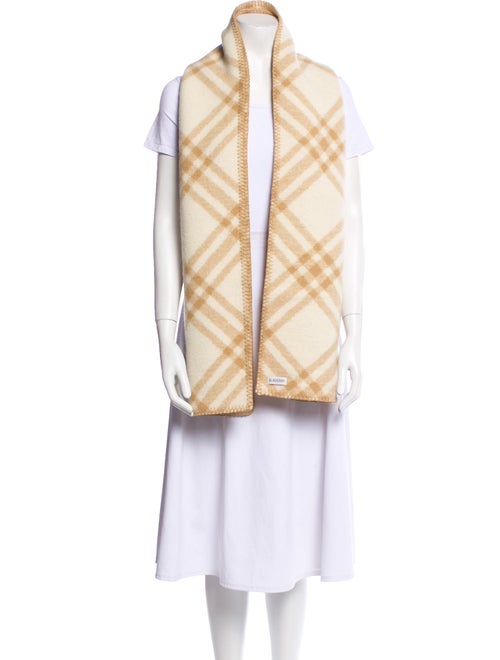 Burberry Wool Nova Check Pattern Scarf