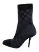 Burberry Plaid Print Sock Boots