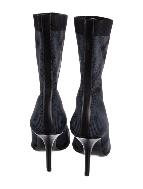 Burberry Plaid Print Sock Boots