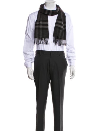 Burberry Cashmere Nova Check Pattern Scarf