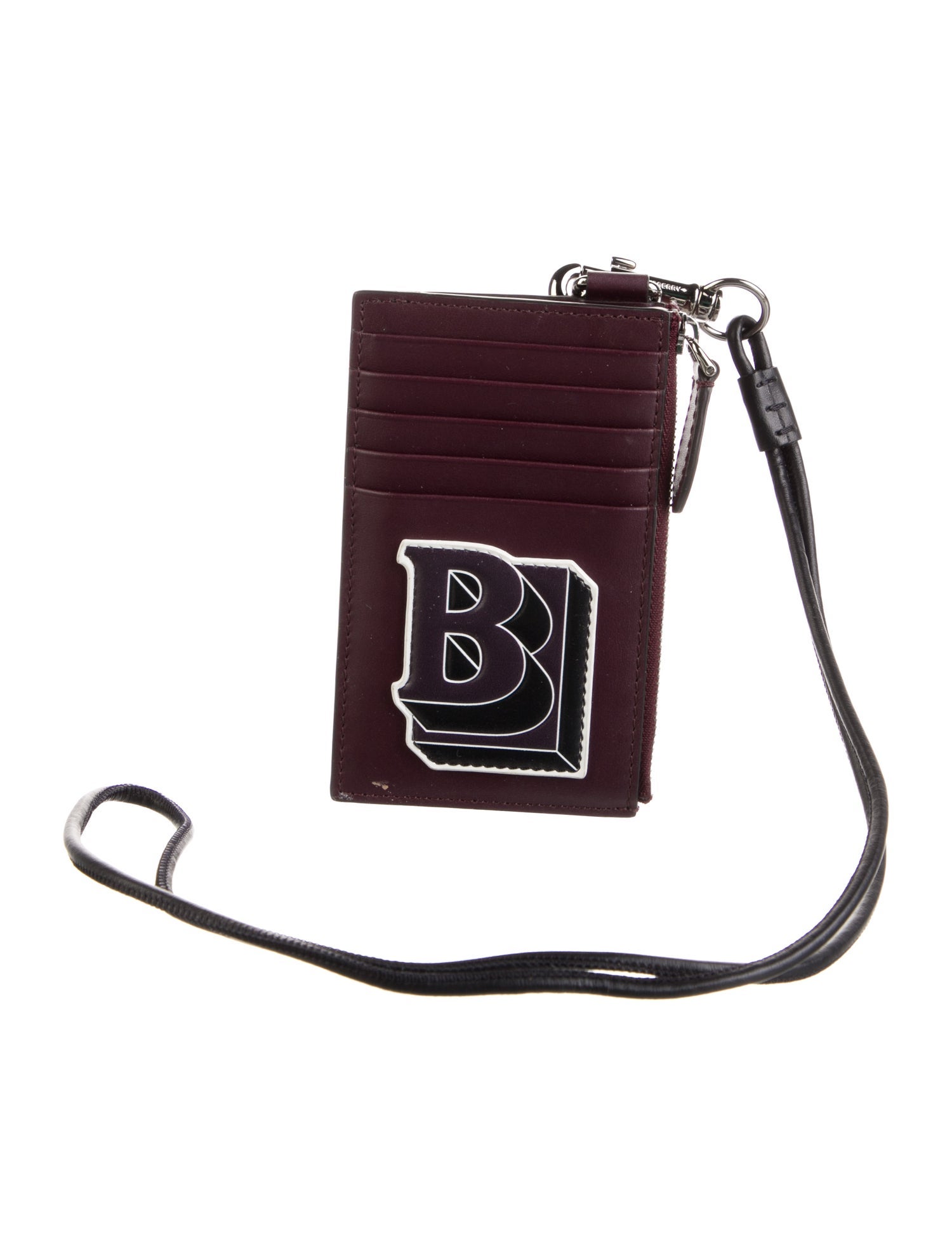 Burberry Leather Graphic Print Pouch