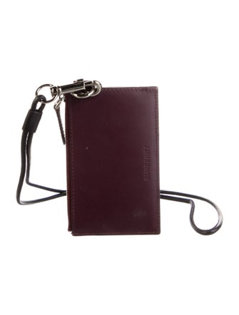 Burberry Leather Graphic Print Pouch