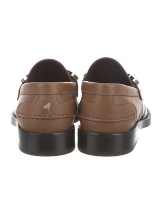 Burberry Leather Printed Loafers