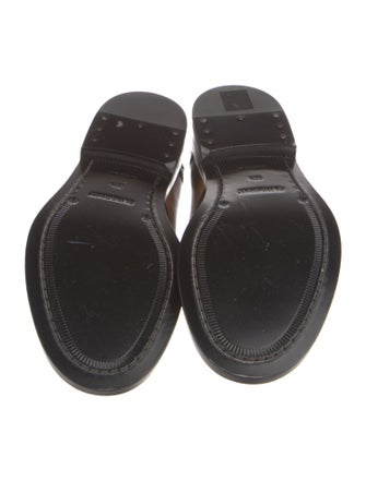 Burberry Leather Printed Loafers