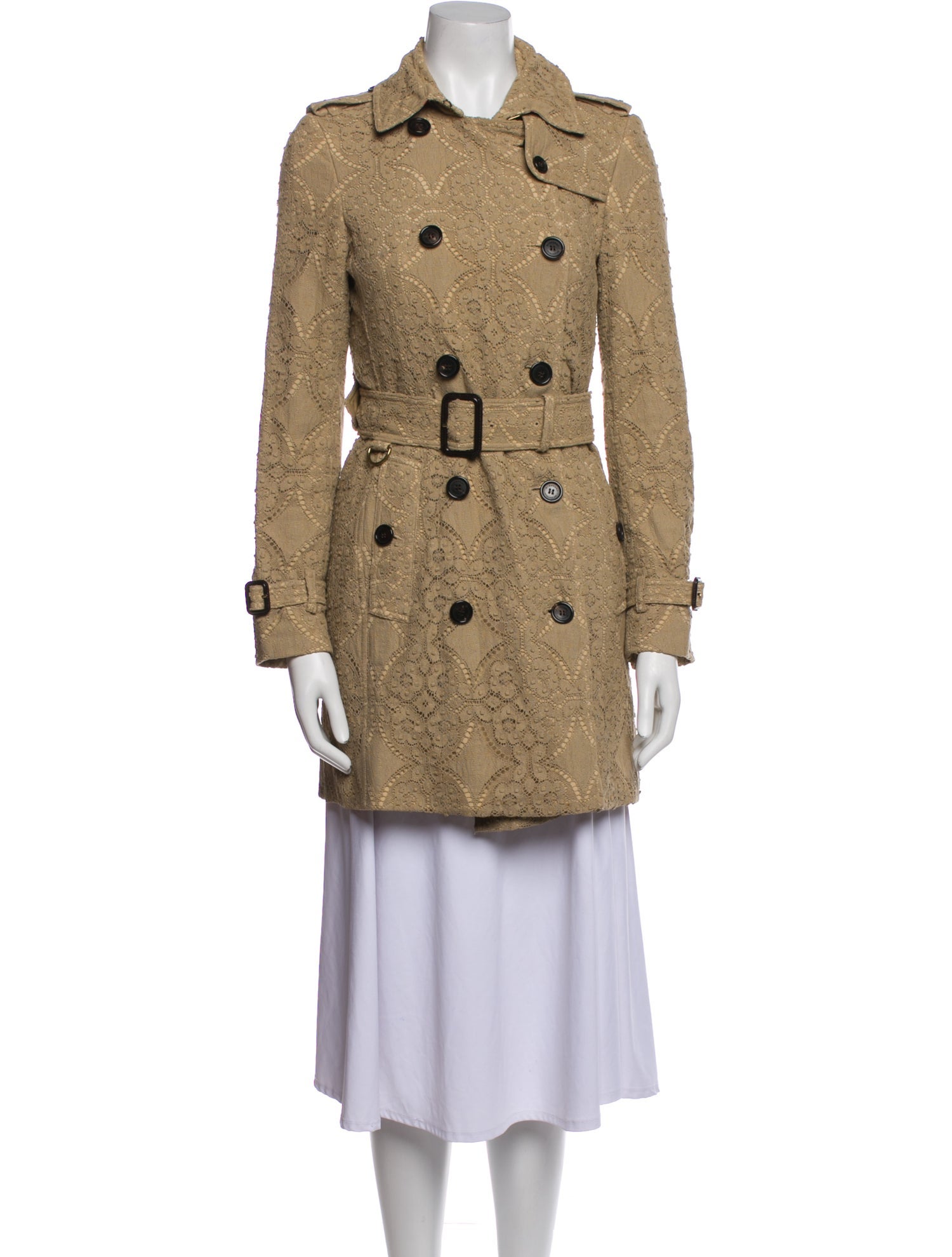 Burberry Lace Pattern Trench Coat