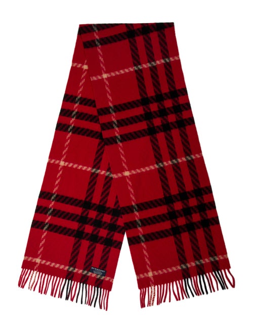 Burberry Cashmere Plaid Print Scarf