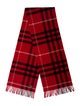 Burberry Cashmere Plaid Print Scarf