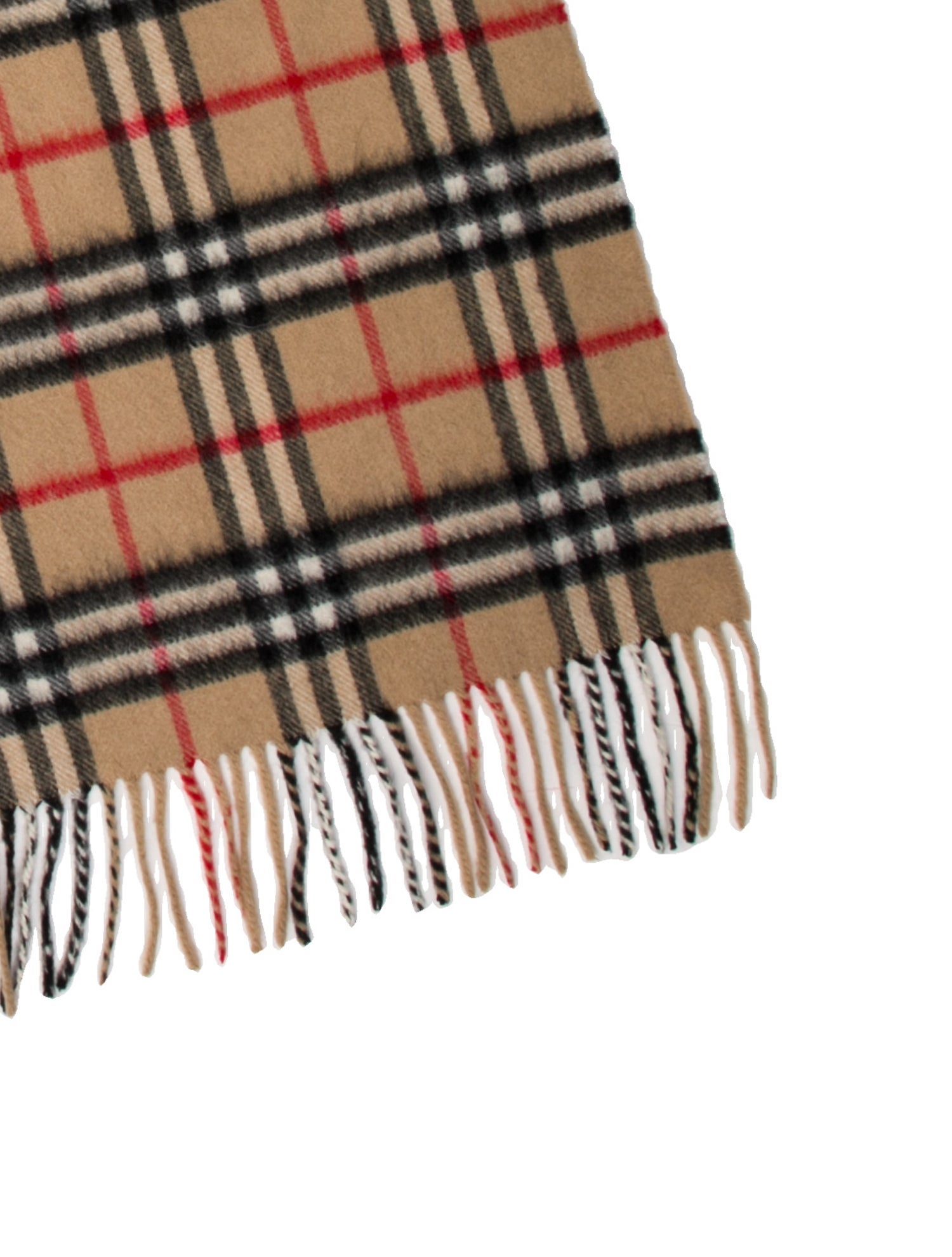Burberry Cashmere Plaid Print Scarf
