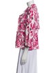 Burberry Linen Floral Print Evening Jacket