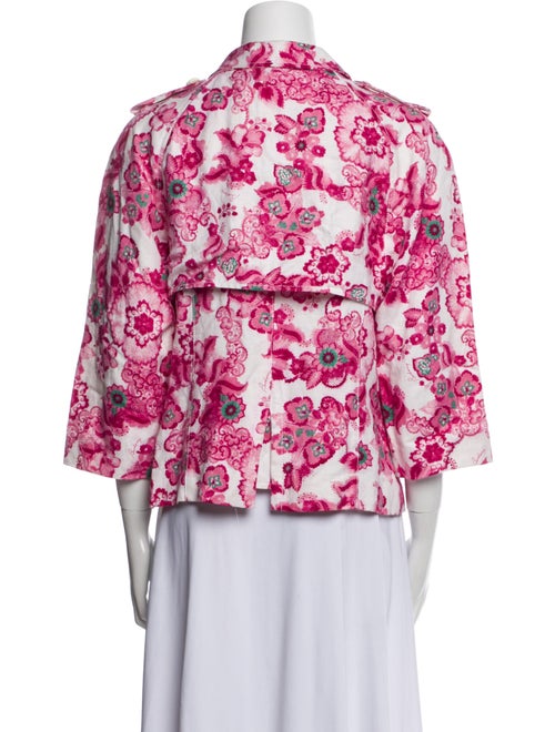 Burberry Linen Floral Print Evening Jacket