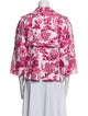 Burberry Linen Floral Print Evening Jacket