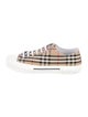 Burberry Nova Check Pattern Canvas Sneakers
