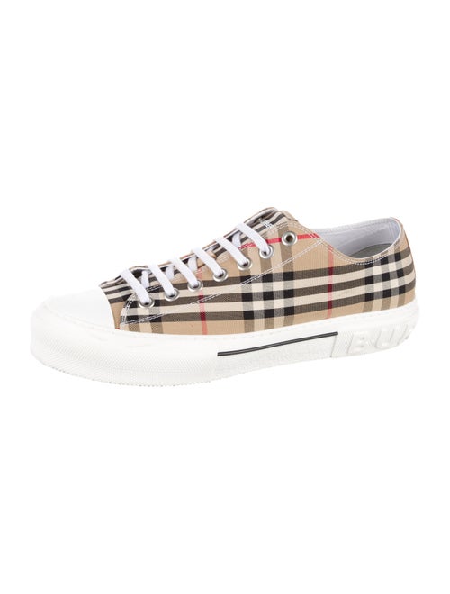 Burberry Nova Check Pattern Canvas Sneakers