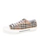 Burberry Nova Check Pattern Canvas Sneakers