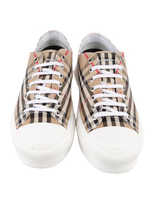 Burberry Nova Check Pattern Canvas Sneakers
